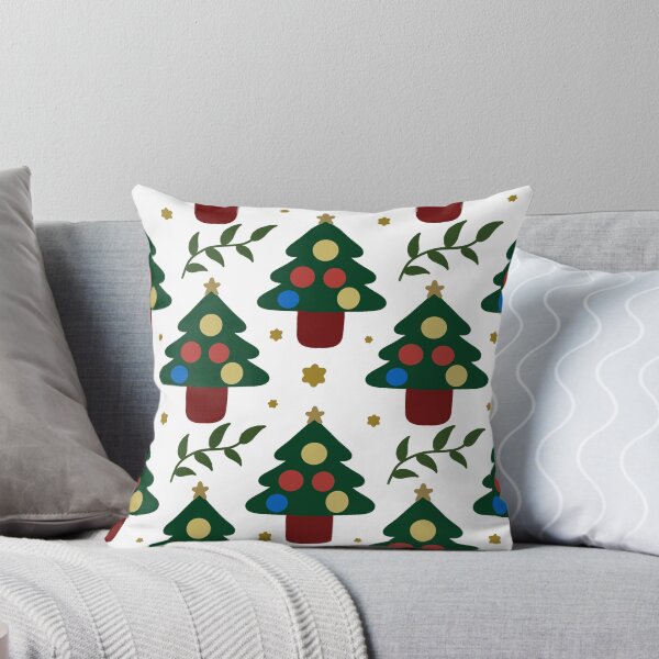 Item preview, Christmas Tree Bauble Pattern — Festive Green Gold Red Holiday Repeat Design designed and sold by HopeAndHustle.