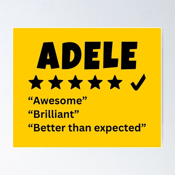 Item preview, Adele Review designed and sold by glowdesigns.