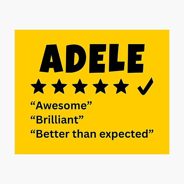 Item preview, Adele Review designed and sold by glowdesigns.