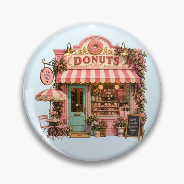 Item preview, Vintage Donut Shop | Pink Retro Bakery & Cute Cottagecore Donut Aesthetic designed and sold by TheStephanieRome.