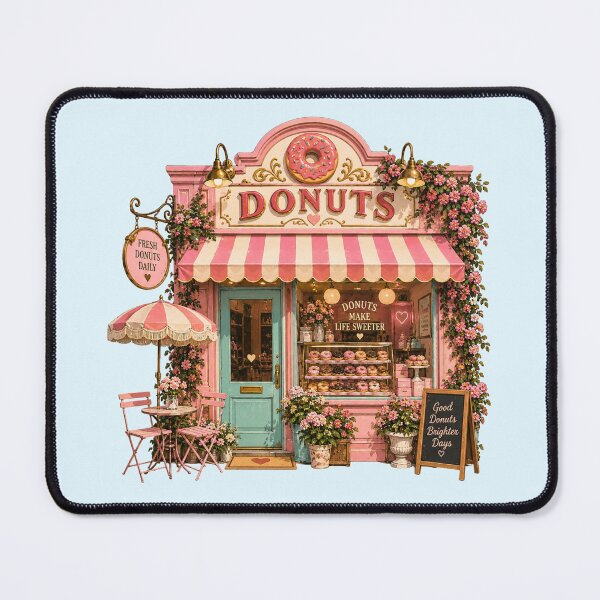 Item preview, Vintage Donut Shop | Pink Retro Bakery & Cute Cottagecore Donut Aesthetic designed and sold by TheStephanieRome.