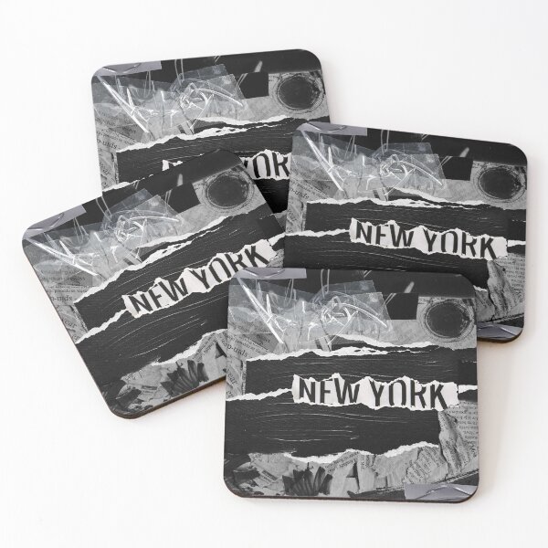 Item preview, Black New York Collage designed and sold by Swooncake Press.
