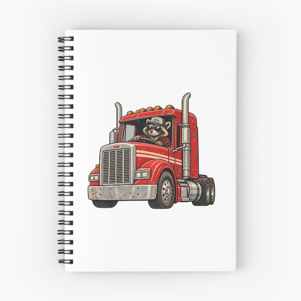Item preview, Raccoon Trucker Vintage Retro Truck Driver designed and sold by FootprintofLove.