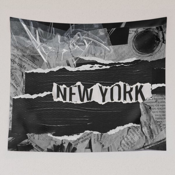 Item preview, Black New York Collage designed and sold by Swooncake Press.