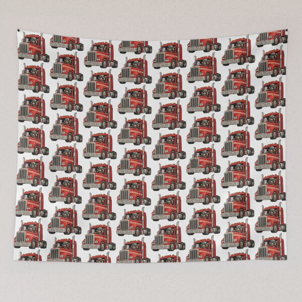 Item preview, Raccoon Trucker Vintage Retro Truck Driver designed and sold by FootprintofLove.