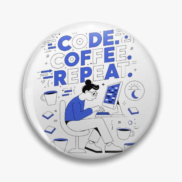 Item preview, Code Coffee Repeat Funny Programmer Coding Developer T-Shirt designed and sold by Design-Pro-21.