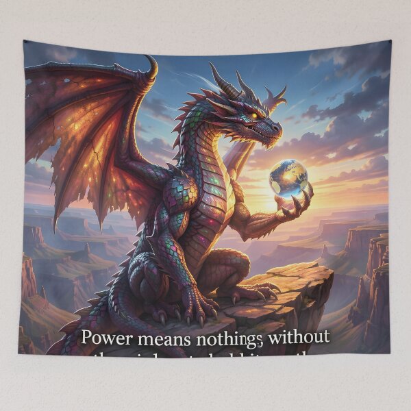 Item preview, Wisdom of the Dragon Power and Strength Quote designed and sold by yosmosverse .