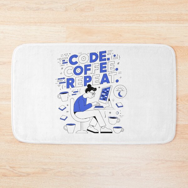 Item preview, Code Coffee Repeat Funny Programmer Coding Developer T-Shirt designed and sold by Design-Pro-21.