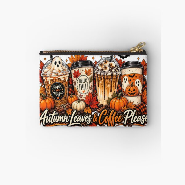 Item preview, Autumn Leaves & Coffee Please Fall Spooky Drinks Art designed and sold by DesignArtist.ia.