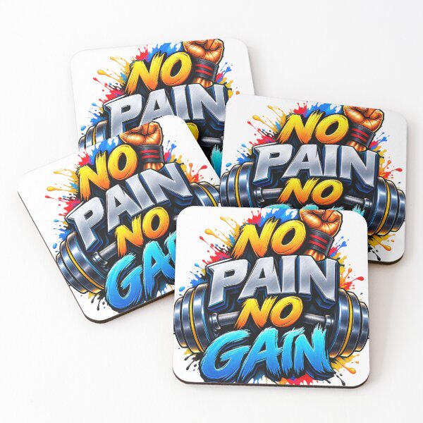 Item preview, No Pain No Gain Gym Motivation designed and sold by Design Sounds Studio.