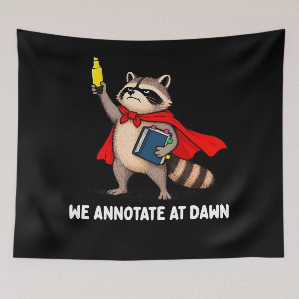 Item preview, We Annotate At Dawn English Teacher Funny Raccoon Reader designed and sold by Mataamolmawalo.