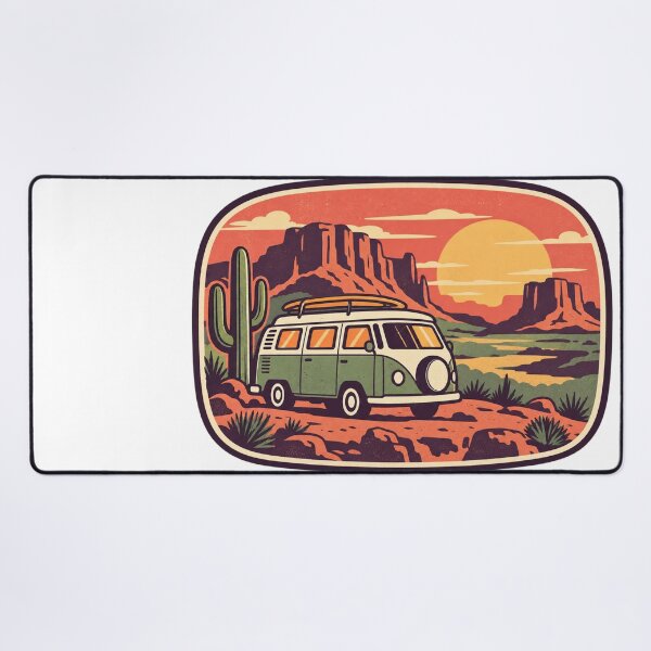 Item preview, Retro Desert Camper Road Trip Badge designed and sold by Everyday Motif.