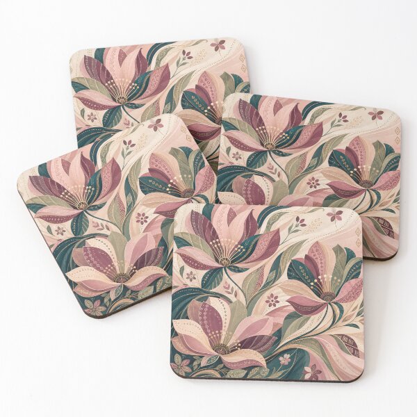 Item preview, Umushanana Folk Flowers – Flowing Rwanda Floral Pattern designed and sold by MarekoraStudio.