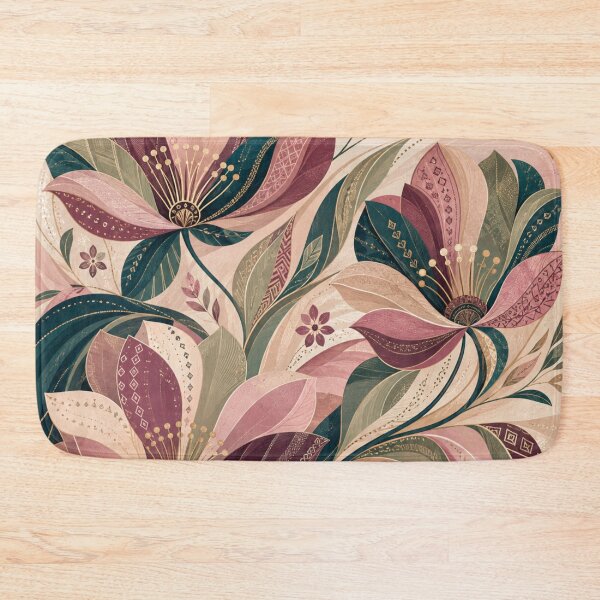 Item preview, Umushanana Folk Flowers – Flowing Rwanda Floral Pattern designed and sold by MarekoraStudio.
