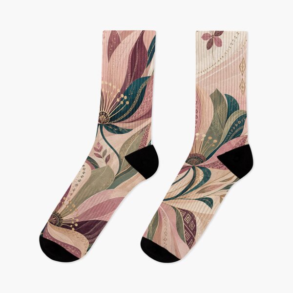 Item preview, Umushanana Folk Flowers – Flowing Rwanda Floral Pattern designed and sold by MarekoraStudio.