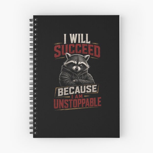 Item preview, I Will Succeed Because I Am Unstoppable Men's Raccoon Motivation designed and sold by Creative-Sanc.