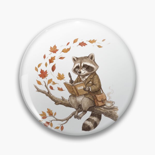 Item preview, Autumn Scholar Raccoon Writing designed and sold by Tiffany Roy.