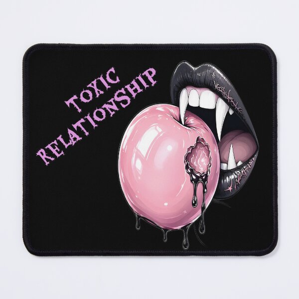 Item preview, Toxic Relationship Gothic Vampire Lips Pink Apple Emblem designed and sold by CraftyValley.