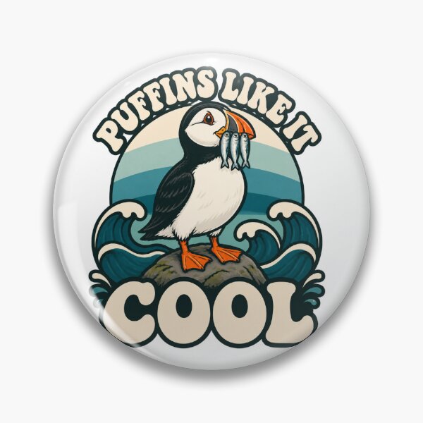 Item preview, Puffins Like It Cool – Cute Atlantic Puffin Ocean Adventure Sticker designed and sold by OMAR SAYOURI.