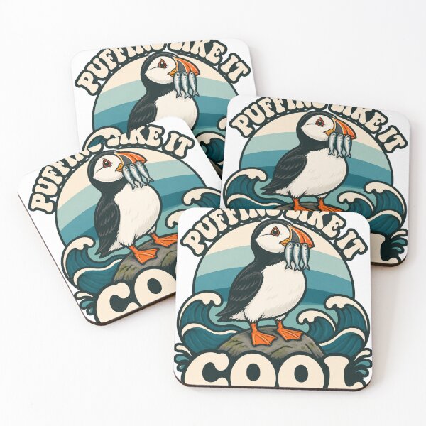 Item preview, Puffins Like It Cool – Cute Atlantic Puffin Ocean Adventure Sticker designed and sold by OMAR SAYOURI.