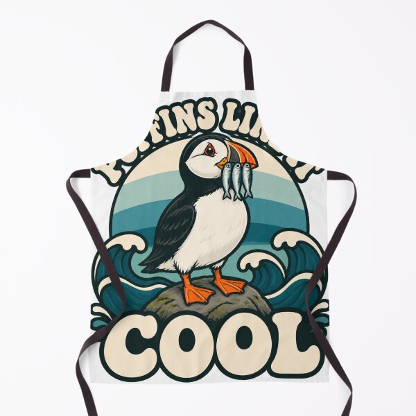 Item preview, Puffins Like It Cool – Cute Atlantic Puffin Ocean Adventure Sticker designed and sold by OMAR SAYOURI.