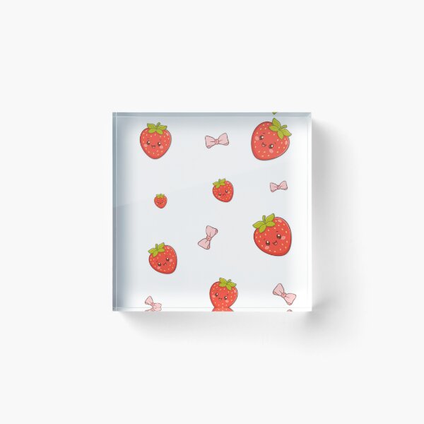 Item preview, Cute Strawberry Bow Pattern – Coquette Fruit Design designed and sold by lunadesignsmoon.