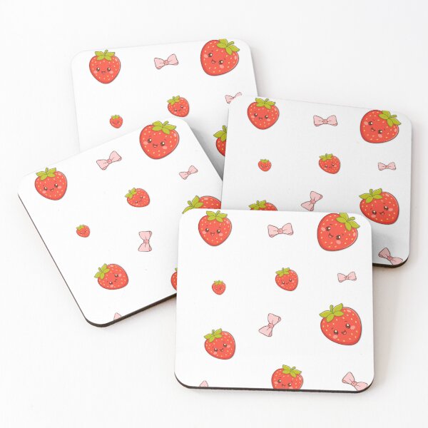 Item preview, Cute Strawberry Bow Pattern – Coquette Fruit Design designed and sold by lunadesignsmoon.