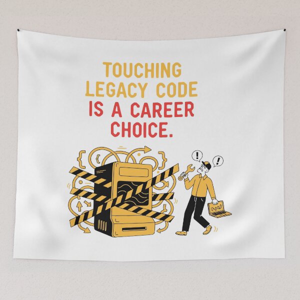 Item preview, Touching Legacy Code Funny Programmer Developer T-Shirt designed and sold by Design-Pro-21.