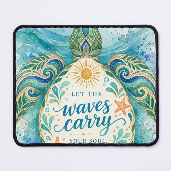 Item preview, Boho Sea Turtle Ocean Waves designed and sold by Pure Craft.