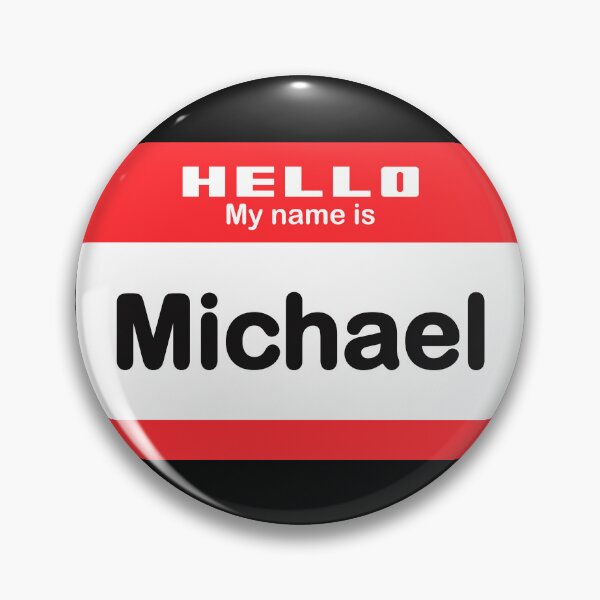 Item preview, Hello My Name is Michael - Red Name Tag designed and sold by Vector-Artist.