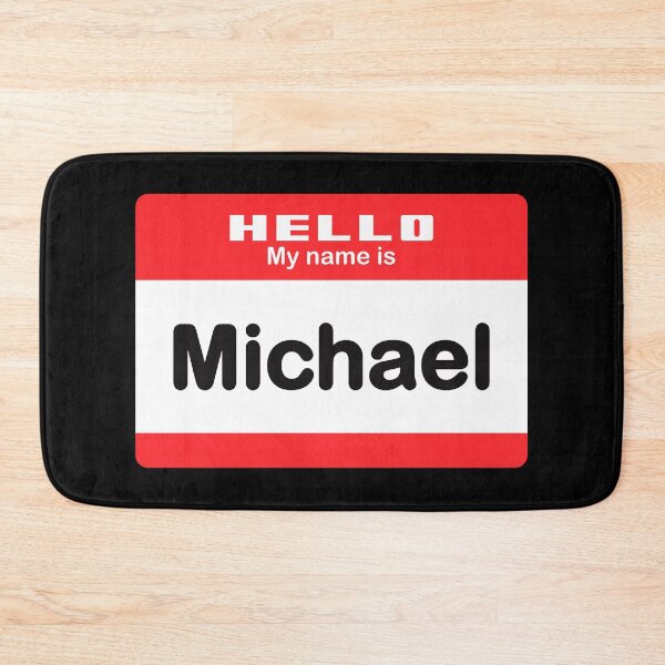 Item preview, Hello My Name is Michael - Red Name Tag designed and sold by Vector-Artist.