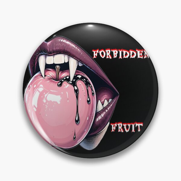 Item preview, Forbidden Fruit Gothic Vampire Lips and Pink Apple designed and sold by CraftyValley.