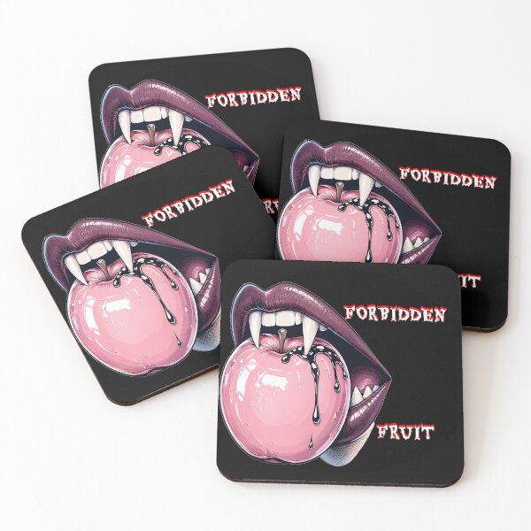 Item preview, Forbidden Fruit Gothic Vampire Lips and Pink Apple designed and sold by CraftyValley.