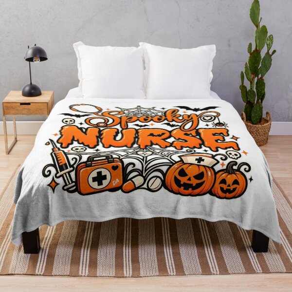 Item preview, Spooky Nurse Halloween Stethoscope Dripping Typography Art designed and sold by DesignArtist.ia.