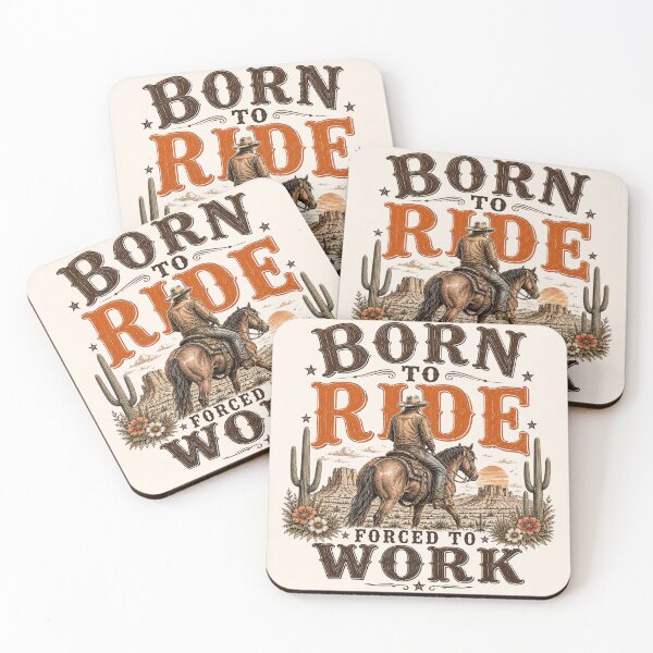 Item preview, Born To Ride, Force To Work Retro Cowboy designed and sold by legendaryskins.