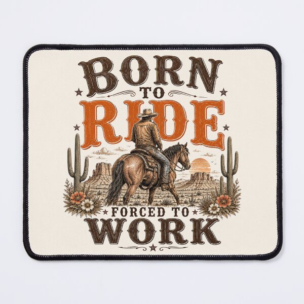 Item preview, Born To Ride, Force To Work Retro Cowboy designed and sold by legendaryskins.