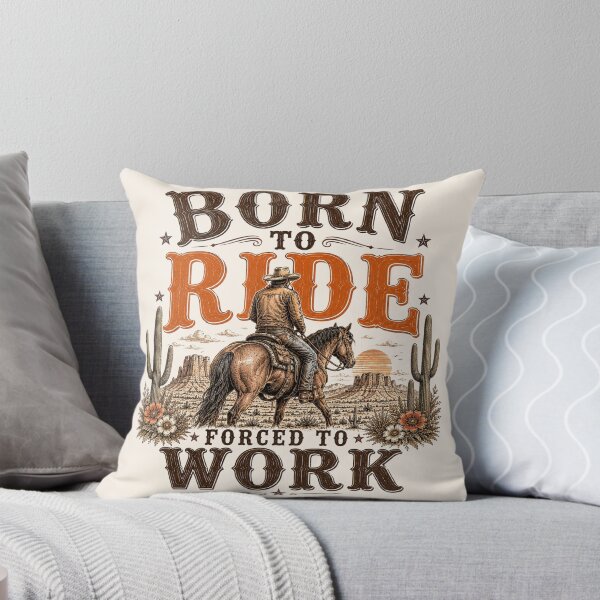 Item preview, Born To Ride, Force To Work Retro Cowboy designed and sold by legendaryskins.