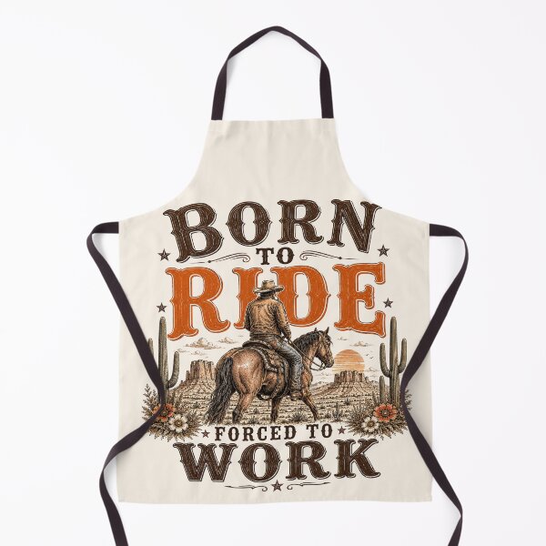 Item preview, Born To Ride, Force To Work Retro Cowboy designed and sold by legendaryskins.