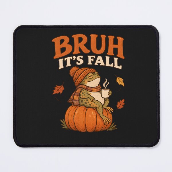 Item preview, Bruh It's Fall Cozy Frog With Coffee designed and sold by Lozarux.