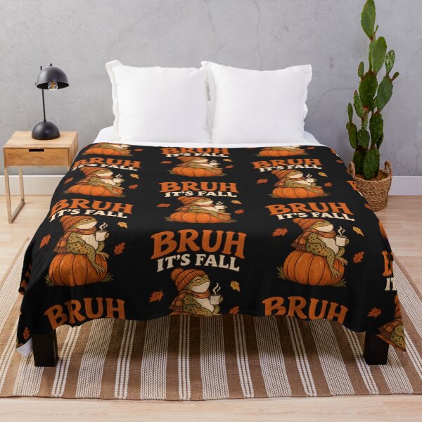 Item preview, Bruh It's Fall Cozy Frog With Coffee designed and sold by Lozarux.