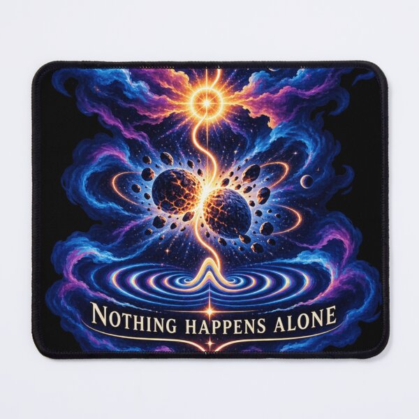 Item preview, Nothing Happens Alone - Cosmic Space Art Design | Redbubble designed and sold by AstroPal28.