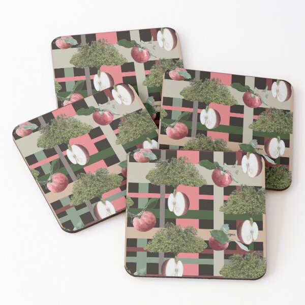 Item preview, Farm Fresh Apple Halves on Plaid designed and sold by Digitalmyth's Designs.