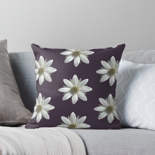 Item preview, Minimalist Plum Gray Daisy Floral Pattern designed and sold by ​Jyoti Digital Artist.