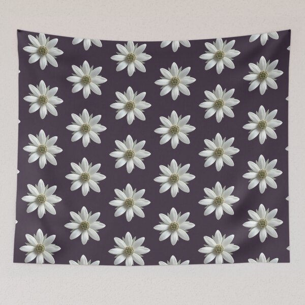 Item preview, Minimalist Plum Gray Daisy Floral Pattern designed and sold by ​Jyoti Digital Artist.