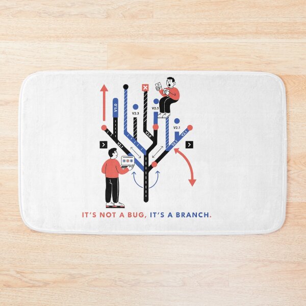 Item preview, It's Not a Bug It's a Branch Funny Git Programmer T-Shirt designed and sold by Design-Pro-21.