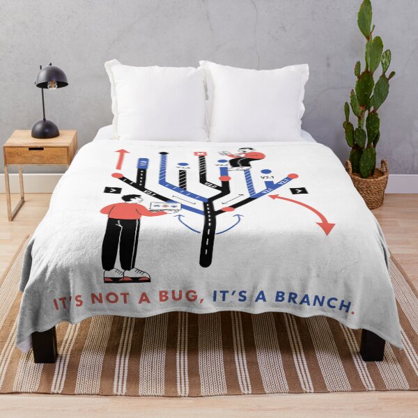 Aperçu de l'œuvre Ce n'est pas un bug, c'est une branche - T-shirt humoristique pour programmeurs Git créée et vendue par Design-Pro-21.