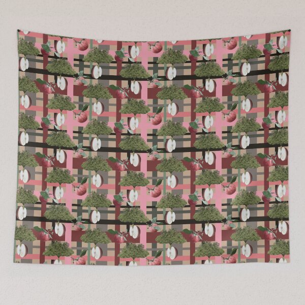 Item preview, More Farm Fresh Apple Halves on Plaid designed and sold by Digitalmyth's Designs.