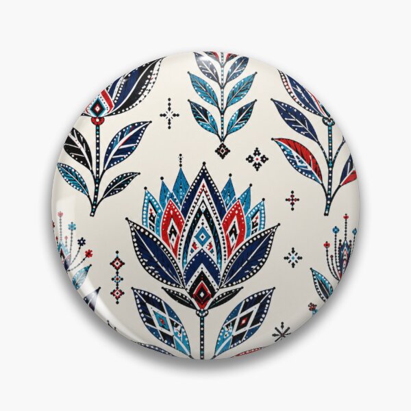 Item preview, Xhosa Folk Flowers – Beaded Geometric Floral Pattern designed and sold by MarekoraStudio.
