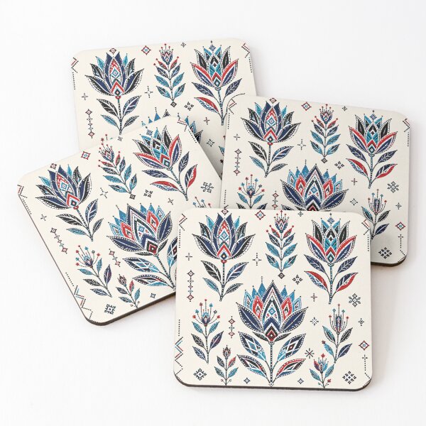 Item preview, Xhosa Folk Flowers – Beaded Geometric Floral Pattern designed and sold by MarekoraStudio.
