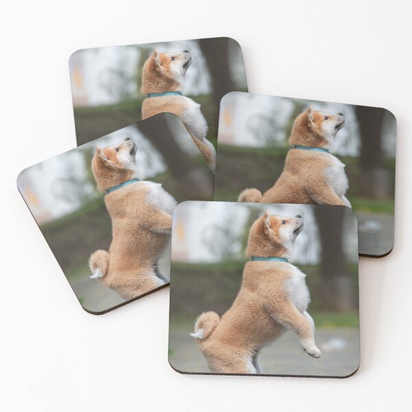 Item preview, Portrait of Akita Puppy Standing on Hind Legs designed and sold by VanGaldo.